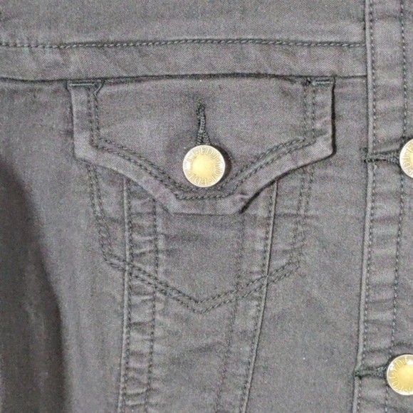 12145 FINAL PRICE French Dressing black trucker style denim jacket M NWT - Picture 4 of 12